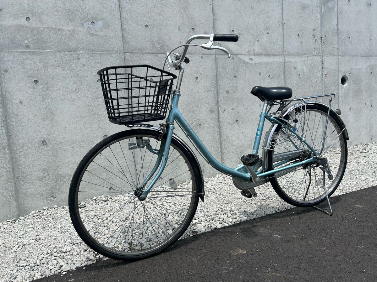 【R10号】愛知県 (運送手配有料) ブリヂストン EB60U B8K エブリッジ 26インチ 自転車 水色 学生 ママチャリ 現状拍卖
