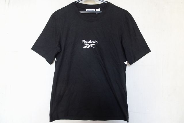 Reebok CLASSIC/リーボック/半袖Tシャツ/クルーネック/ロゴししゅう/ロゴプリント/スポーツ/黒/ブラック/Sサイズ(7/22R7)拍卖