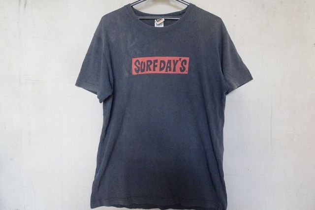 SURF DAY'S/サーフデイズ/半袖Tシャツ/クルーネック/ロゴプリント/バックプリント/サーフ系/グレー/Lサイズ(7/24R7)拍卖