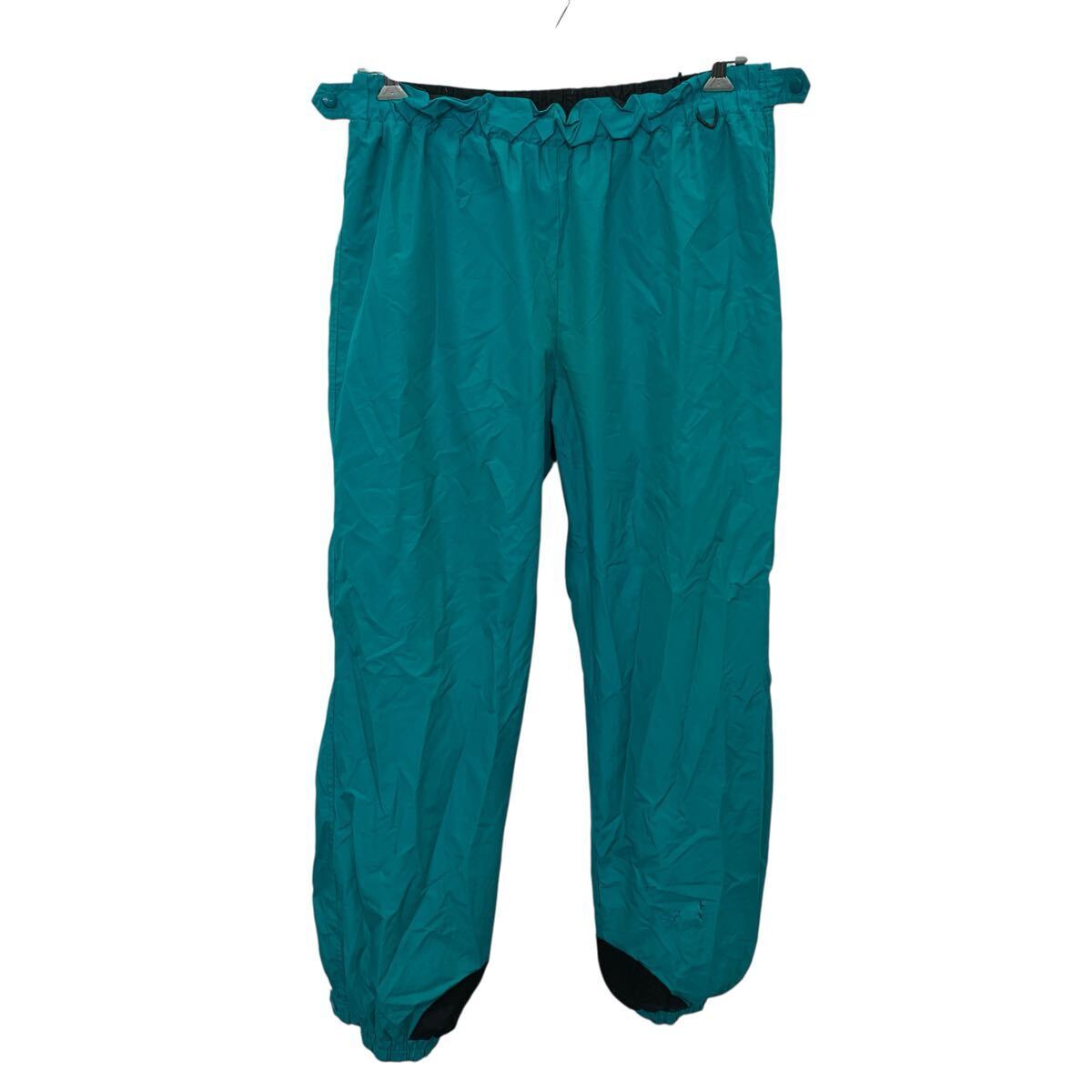 Columbia ジャージパンツ XL ブルーグリーン コロンビア イージーパンツ 裾リブ ナイロン アウトドア 古着卸 アメリカ仕入 2506-1340拍卖