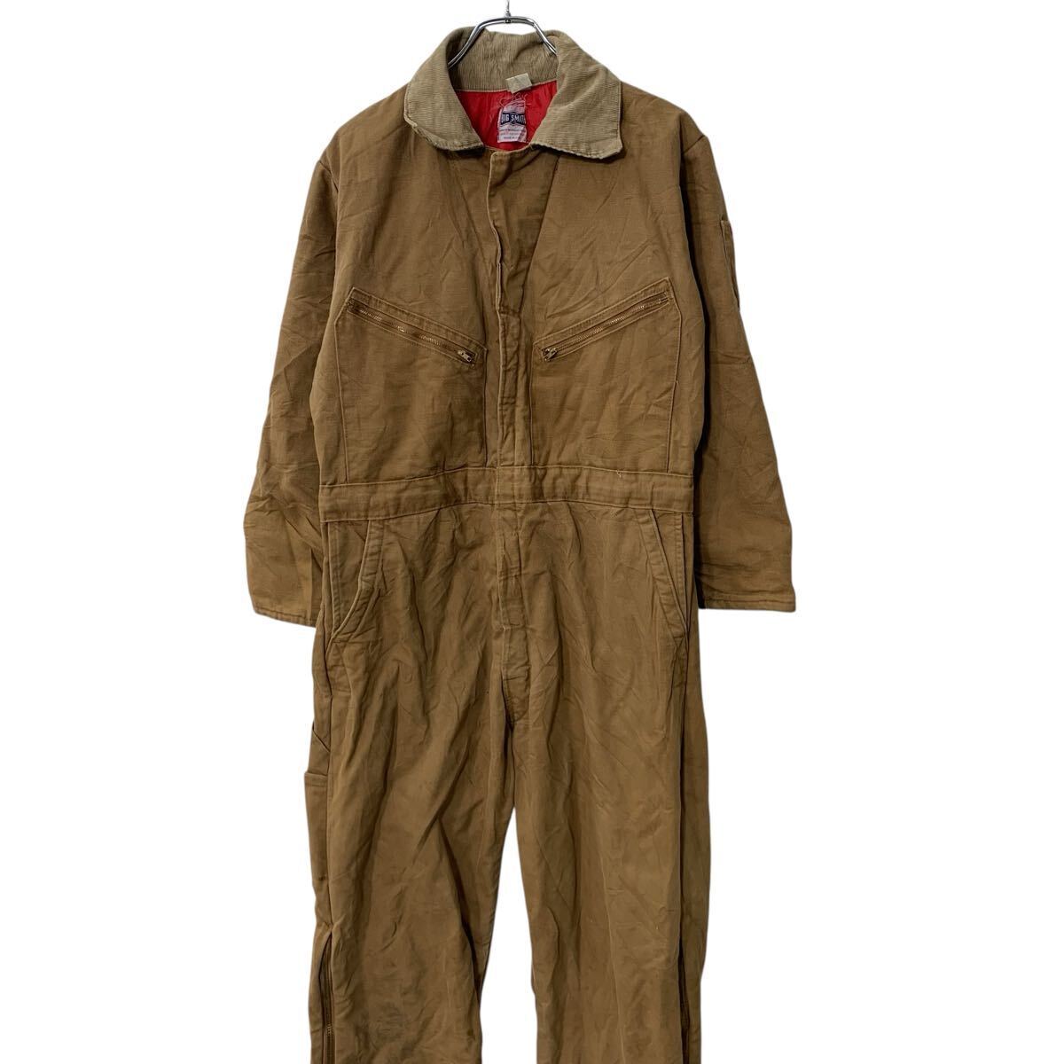 BIGSMITH 長袖 つなぎ 42 ブラウン ビッグスミス ジップアップ オールインワン ワークウェア 作業着 古着卸 アメリカ仕入 a707-5336拍卖