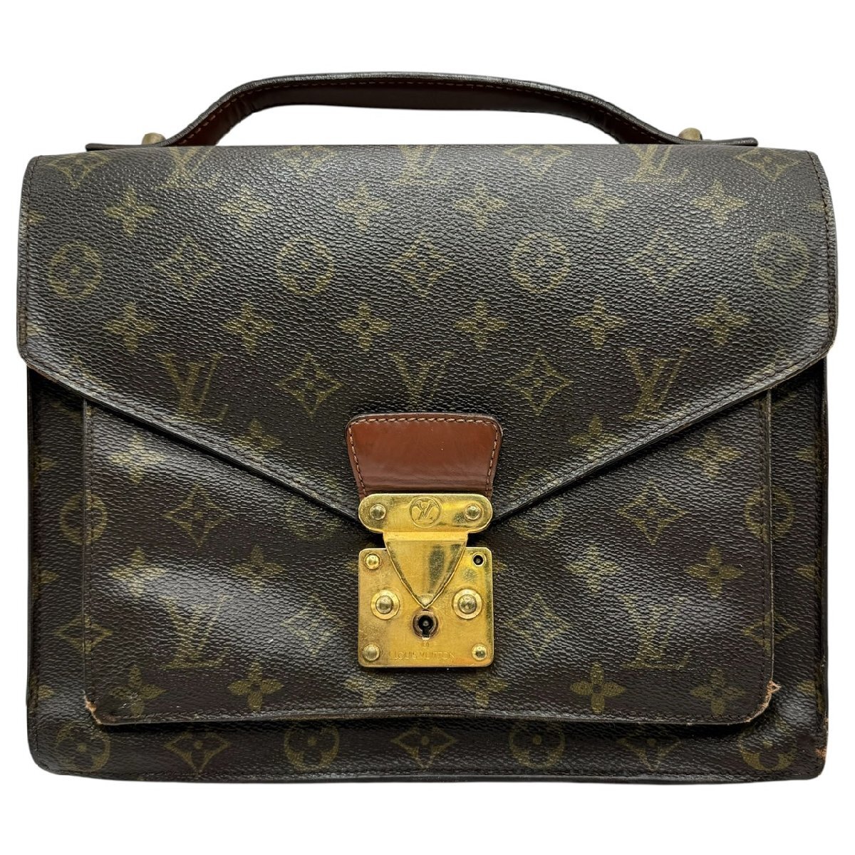 Louis Vuitton ルイヴィトン モノグラム モンソー ハンドバック ショルダーバック ヴィトン um ABH拍卖