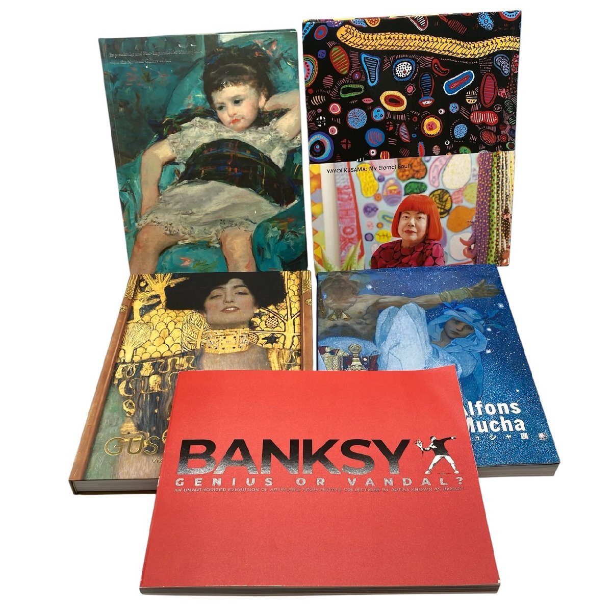 ◆ 本 5冊まとめ 図録 絵画 美術 カタログ 国立新美術館 ミュシャ展 ギャラリー展 クリムト展 バンクシー展 KB ai KBC拍卖