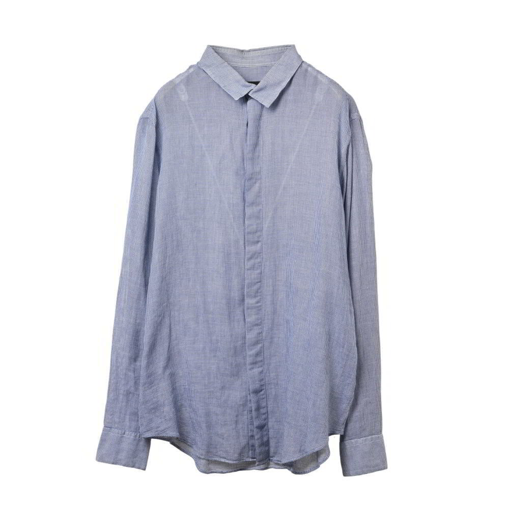 Giorgio Armani コットン混 ジャガード ドレス シャツ 40 ネイビー ジョルジオ アルマーニ KL4BHPLK81拍卖