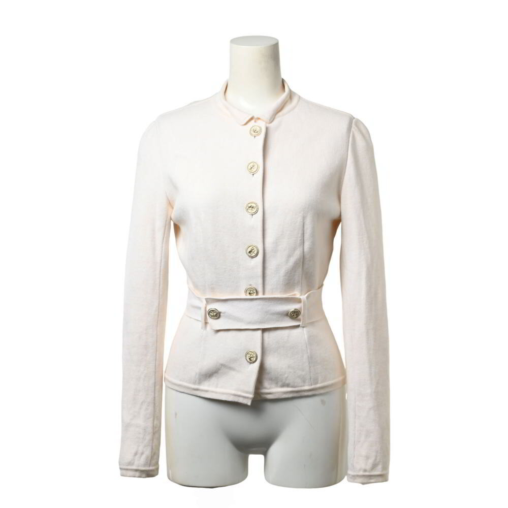 CHANEL ウール混 メティエダールコレクション パリ ボンベイ カーディガン 34 ベージュ シャネル KL4BHCLU82拍卖