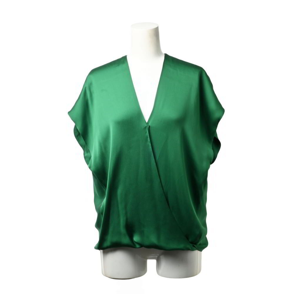 LANVIN les 10 ans シルク デザイン ブラウス 36 グリーン ランバン KL4BHUBU82拍卖