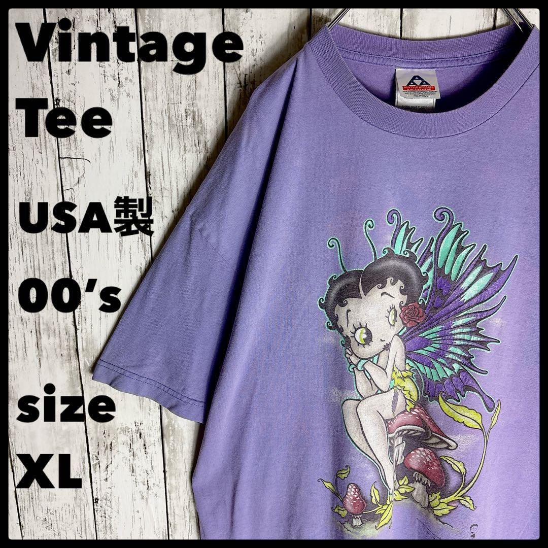 ヴィンテージ古着 00s ベティーブープ tシャツ XL パープル USA製拍卖