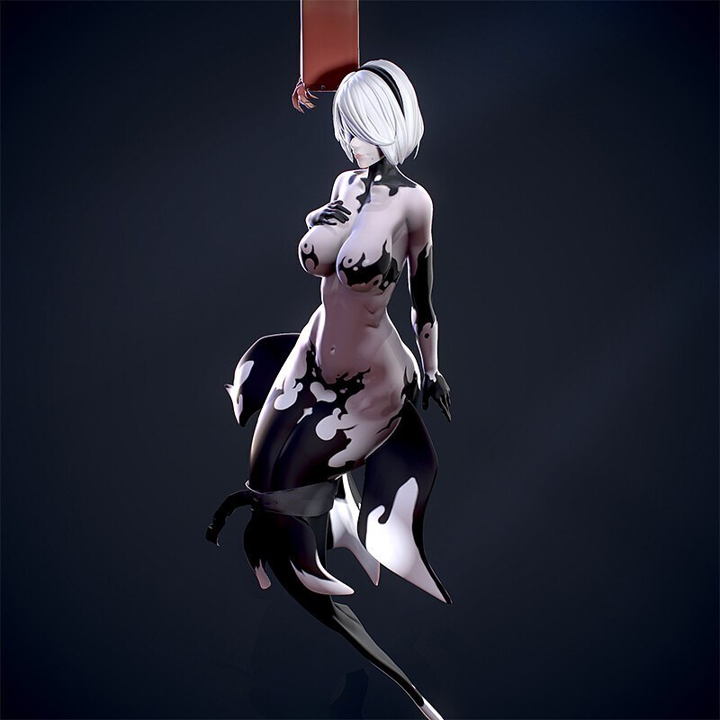 2B マーメイドver ニーア・オートマタ / ガレージキット ガレキ レジン 未塗装 【1/16スケール】拍卖