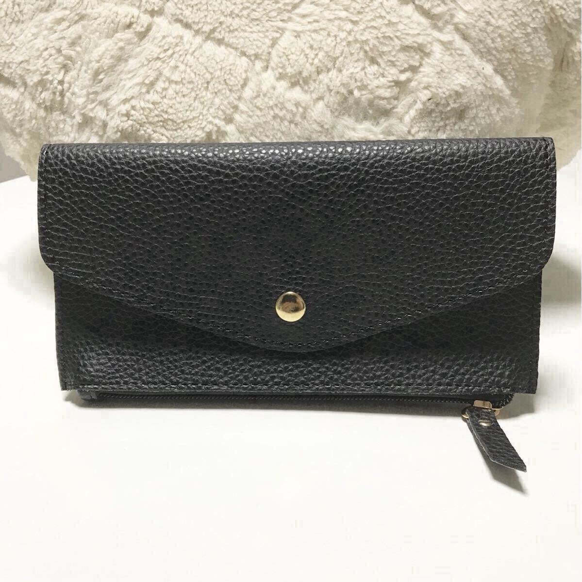 新品 レディース メンズ カードケース 長財布 通帳 綺麗 プレゼント おすすめ 可愛い ブラック拍卖