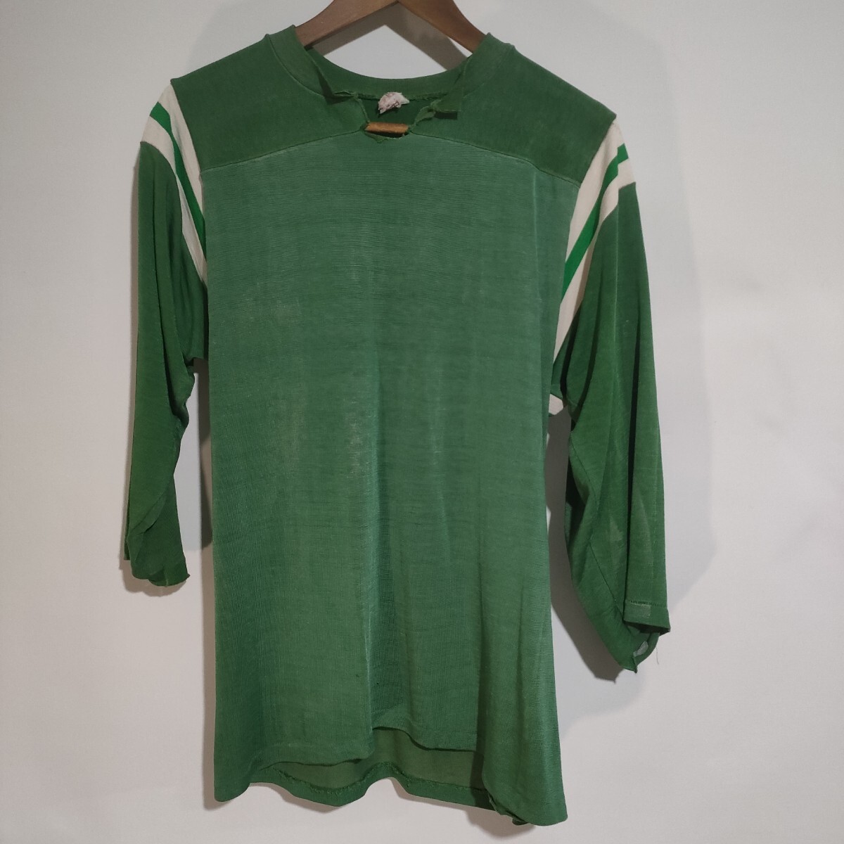 70s MASON メイソン レーヨンフットボールTシャツ M拍卖