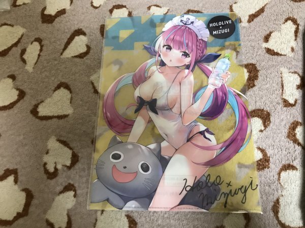 d091クリアファイル Vtuber ホロライブ 湊あくあ あやみ/ハチゴ 特典 水着拍卖