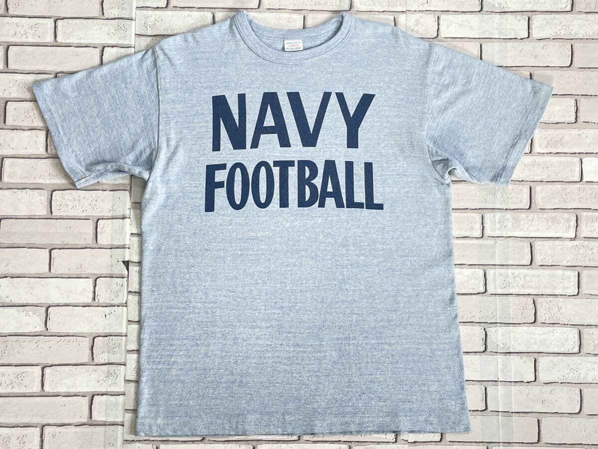 USED ウエアハウス WAREHOUSE 半袖Tシャツ サイズL NAVY FOOTBALL 日本製拍卖