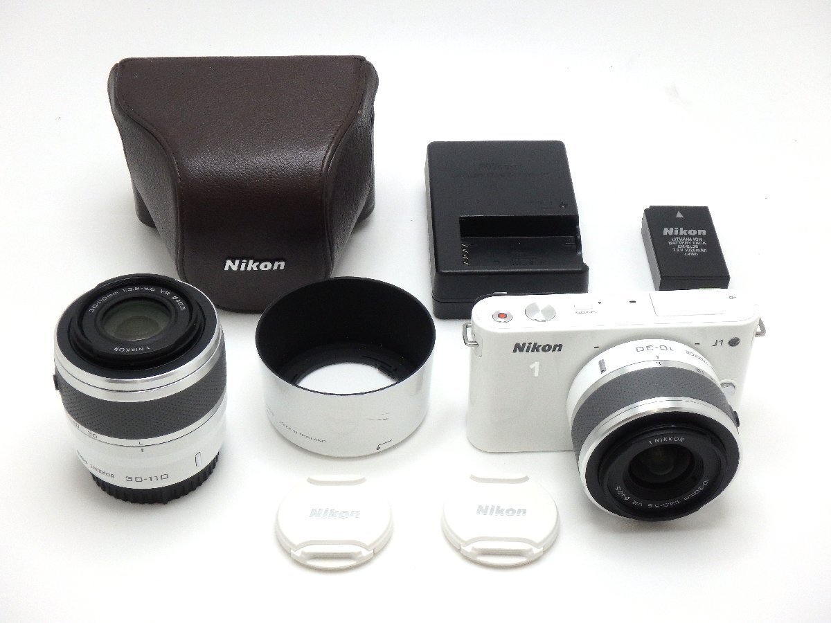 1円★ハローカメラ★ 7719 ニコン Nikon Nikon 1 J1 1 NIKKOR VR 10-30mm F3.5-5.6 VR 30-110mm F3.8-5.6 1010万画素 動作品 即決あり拍卖