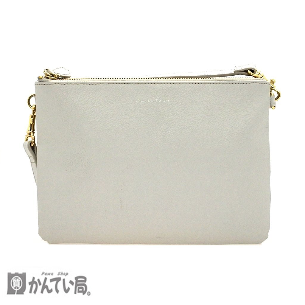 Samantha Thavasa サマンサタバサ ショルダーバッグ 2way レディース 斜めがけ ホワイト シンプル 白 カバン コンパクト 日常使い拍卖