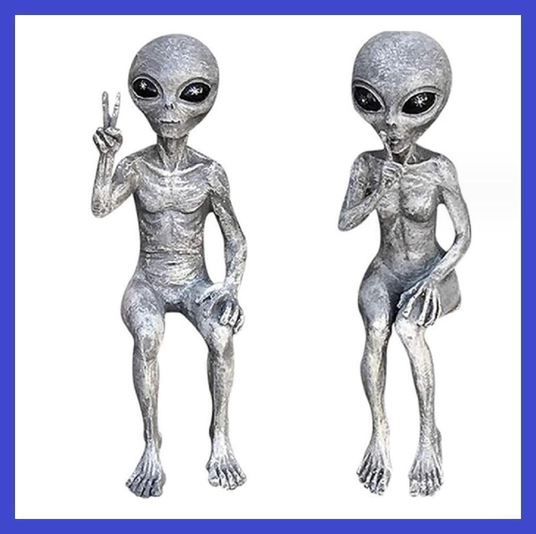 【匿名配送】宇宙人 エイリアン フィギュア 2個セット ガーデニング 男女 4-1拍卖