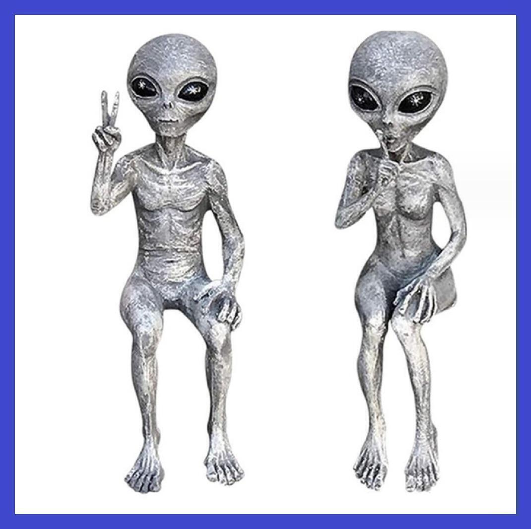 【匿名配送】宇宙人 エイリアン フィギュア 2個セット ガーデニング 男女 4-24拍卖