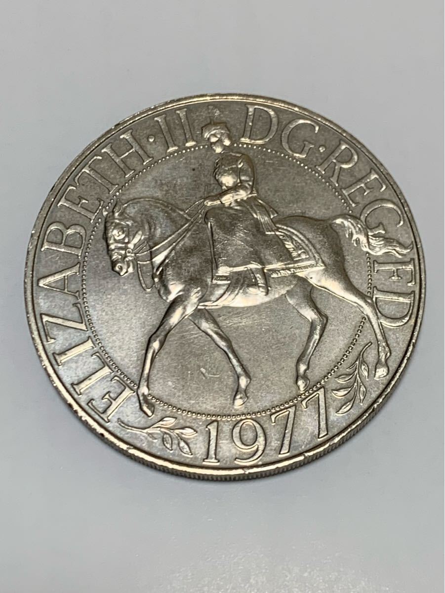 1977年 エリザベス女王 即位25周年記念 大型白銅貨拍卖