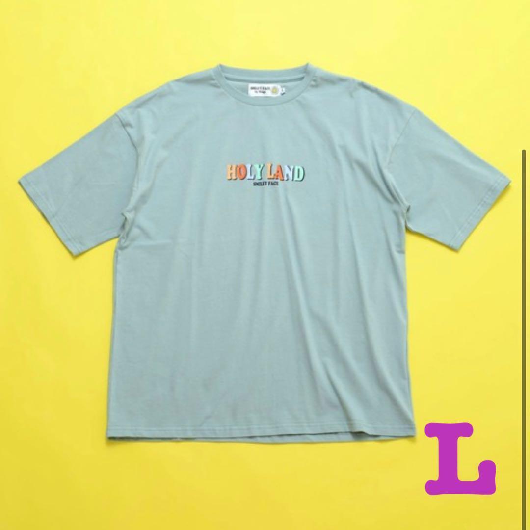 新品 スマイリーフェイス フラワー プリント Tシャツ メンズ L ミント拍卖