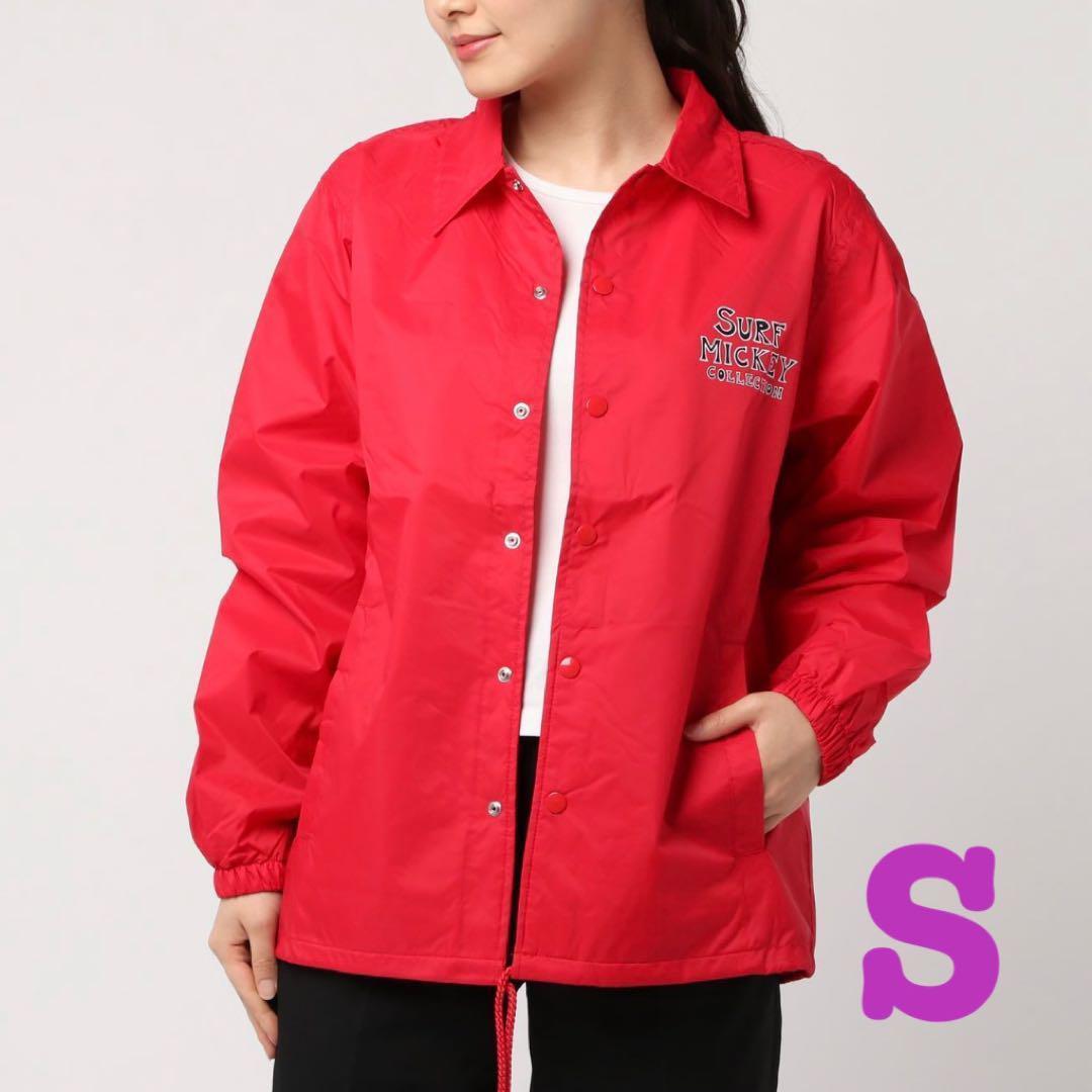 新品 コーチジャケット サーフミッキーコレクション レディース S レッド拍卖