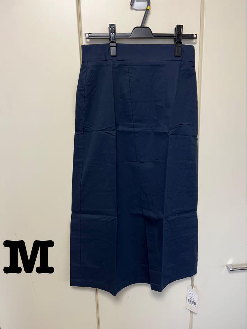 新品 セゾンドパピヨン デザインスリットナロースカート ネイビー M拍卖