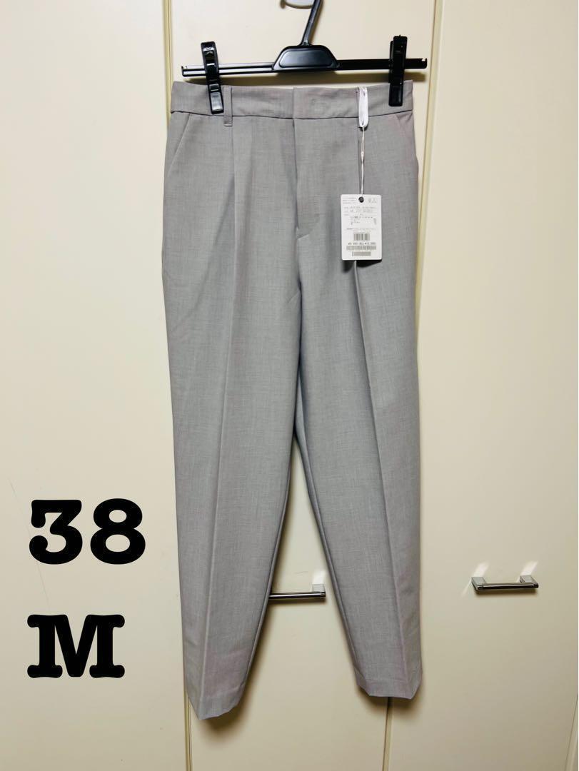 新品 GALLEST テーパードパンツ ウォッシャブル ライトグレー M拍卖