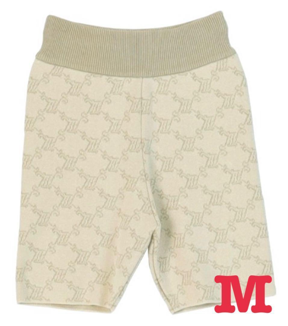 新品 AMBIENT モノグラムジャガードニットパンツ ライトグリーン M拍卖