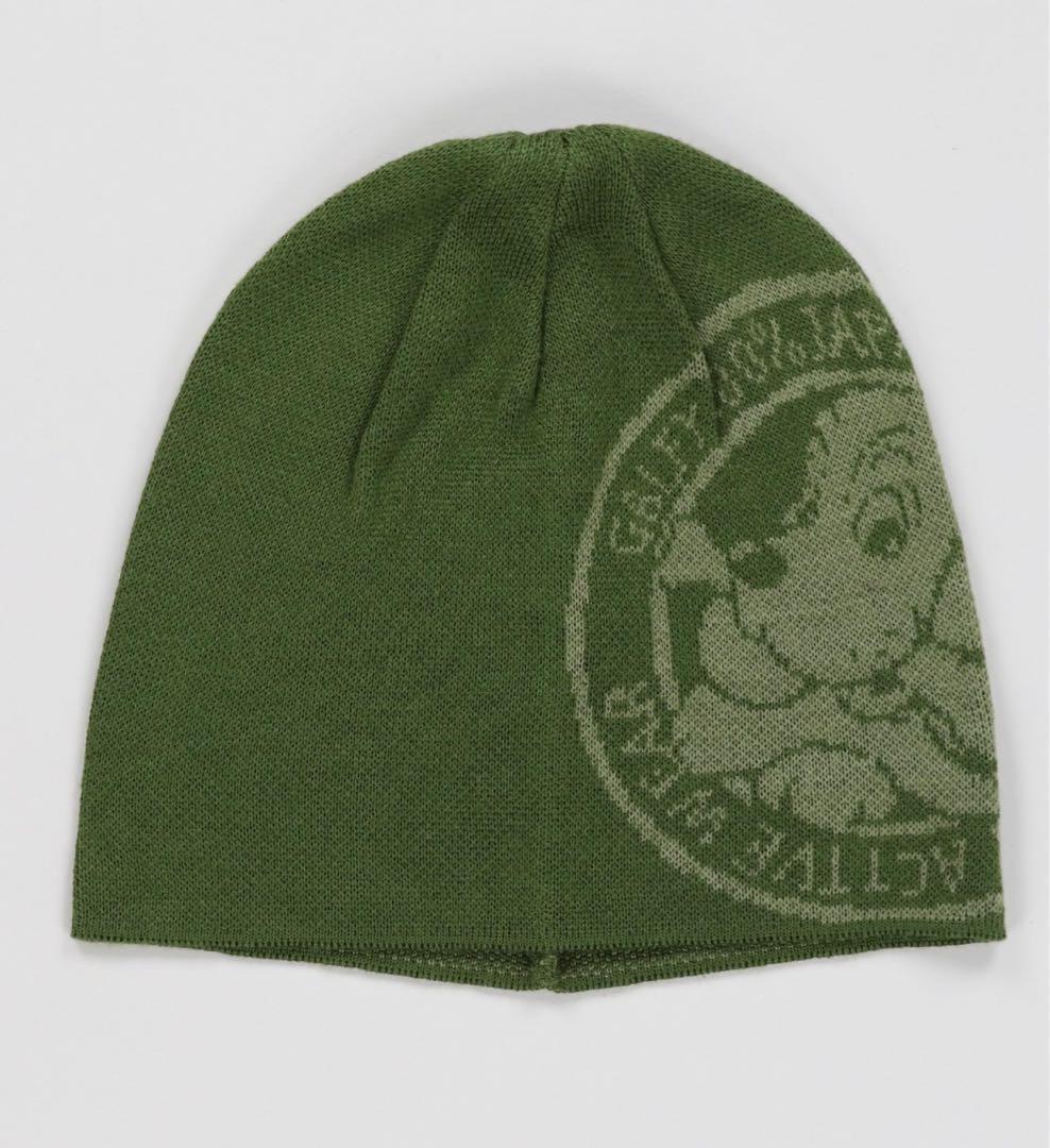 新品 GALFY ロゴワッチ ニット帽 ビーニー カーキ拍卖