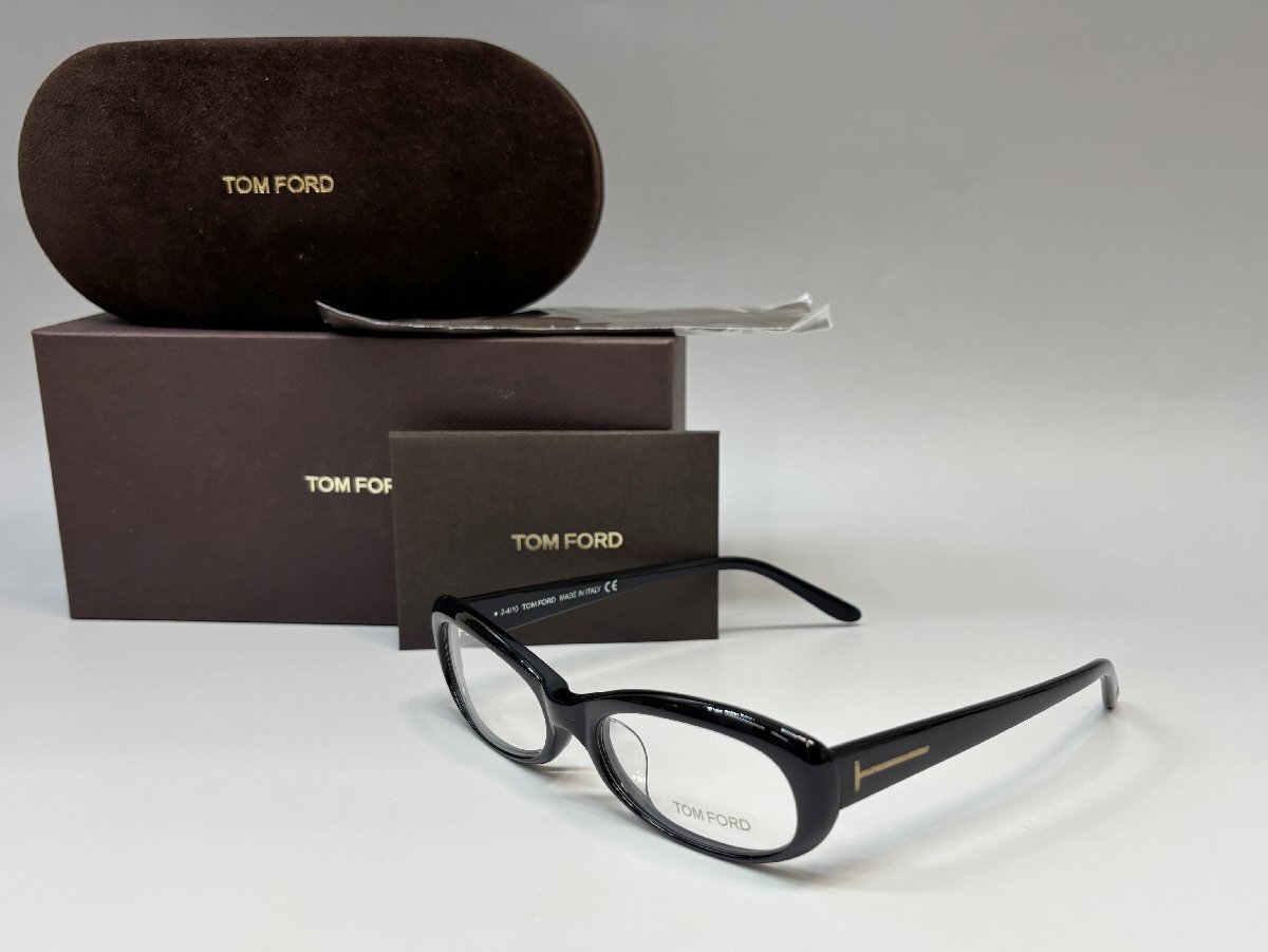 美品 トムフォード TOM FORD メガネ TF5180 AF 001 ブラック 53□16 135 メガネフレーム メンズ レディース 福井県質屋の質セブン拍卖