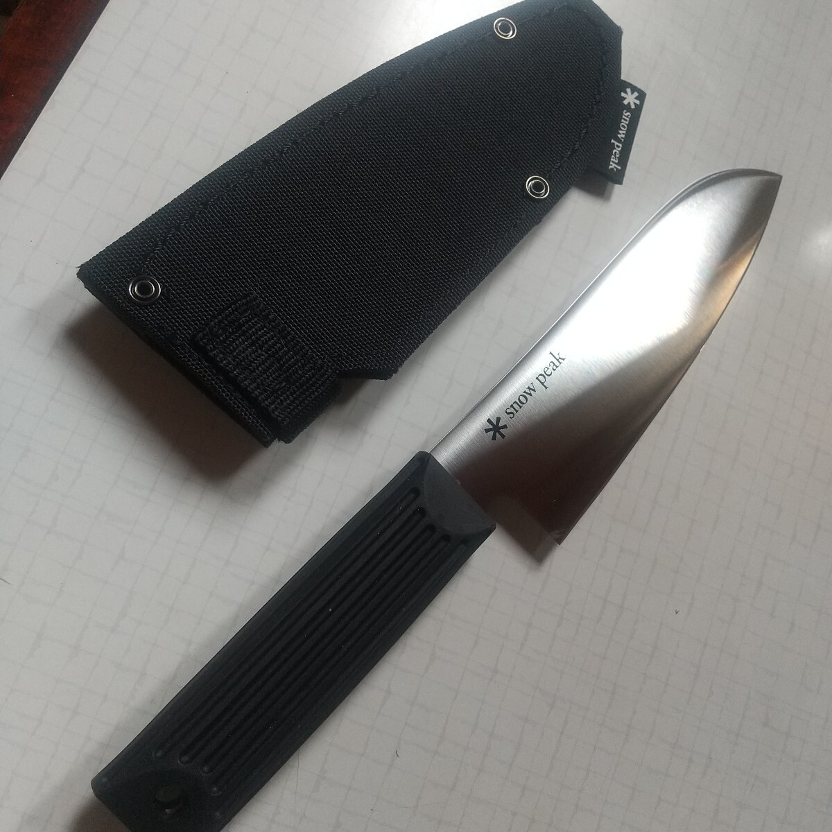 スノーピーク snow peak 出刃包丁 キッチン クッキング ナイフ シース付 高機能 キャンプ アウトドア フィールド ツール 未使用 中古品拍卖