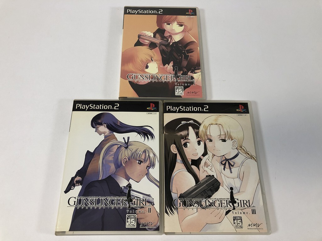 SQ842 GUNSLINGER GIRL Volume.1 2 3 / 3本セット 【PS2 プレイステーション2】0723拍卖