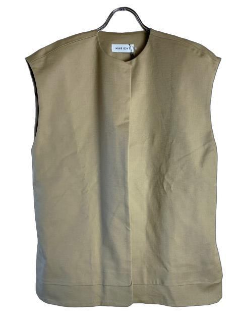 Marient マリエント トレンチジレ ベスト ベージュ F 44841105#5拍卖