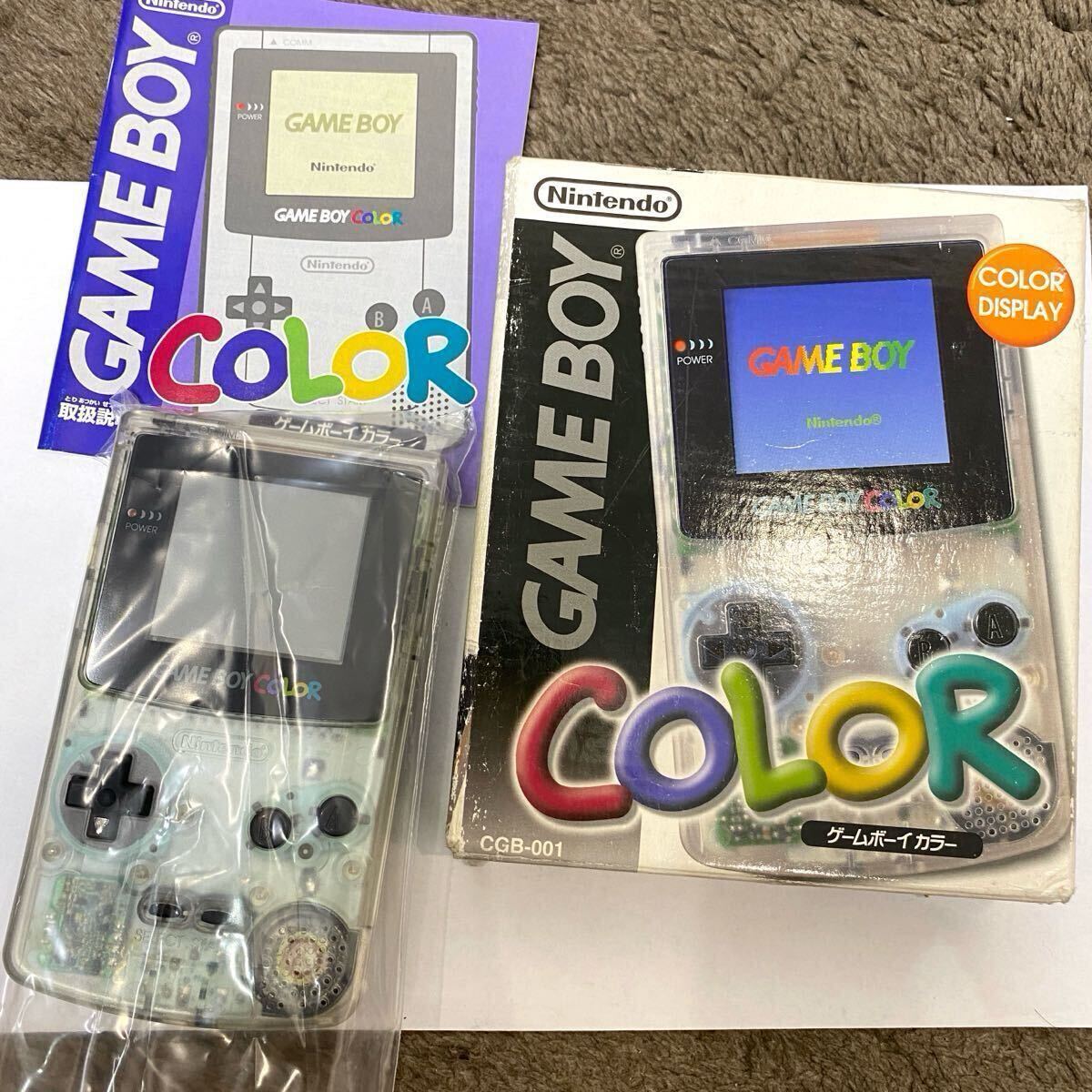 ゲームボーイカラー ■極美品 レア クリア GBC 任天堂 説明書 箱 Nintendo ニンテンドー ゲームボーイ 美品 CGB-001拍卖