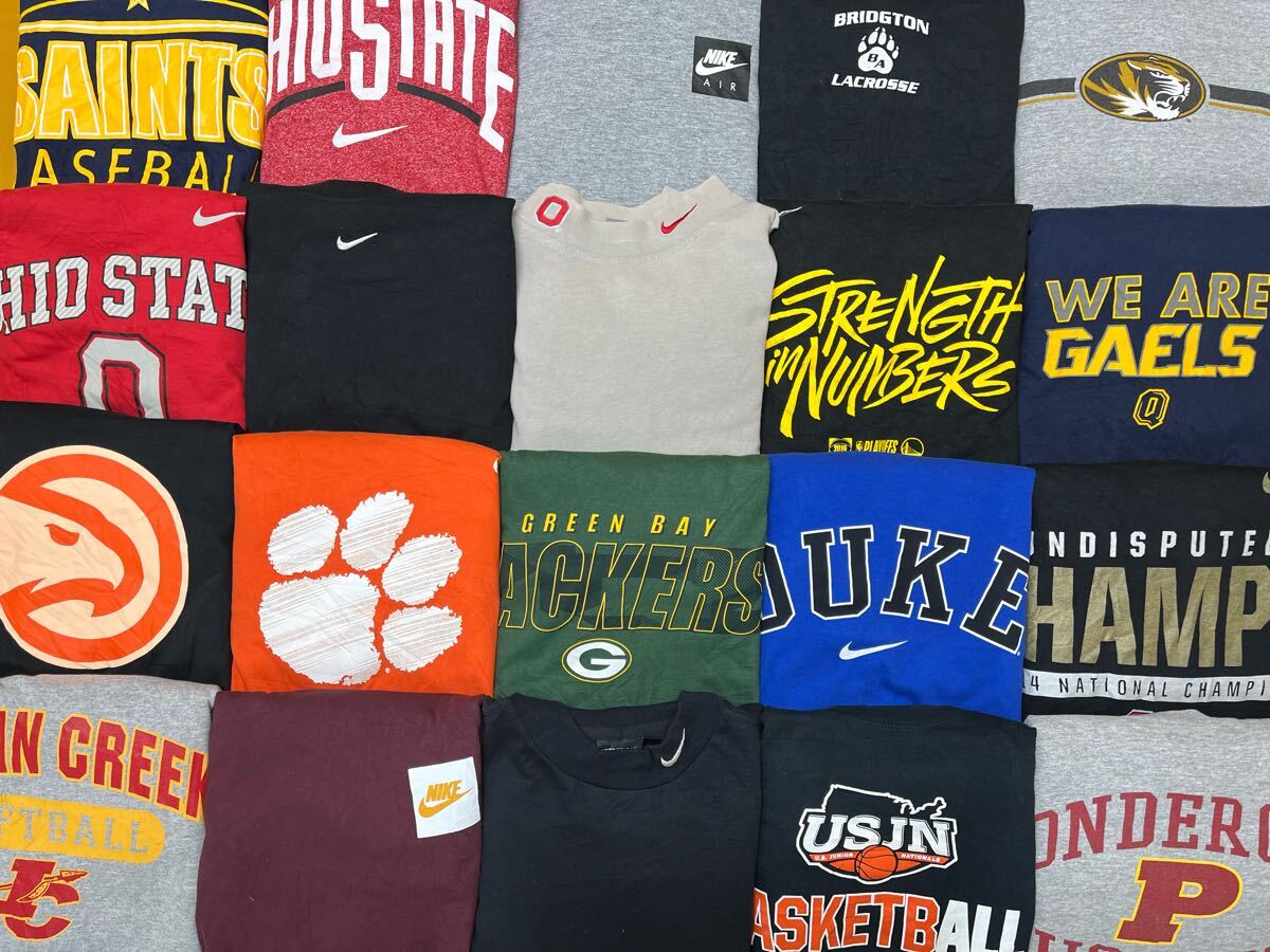 ●USA古着卸 長袖 ロンT ナイキ 20枚 セット まとめ売り 1円スタート 大量 卸売り アメリカ古着 プリント ロゴ アメカジ バックプリント 拍卖