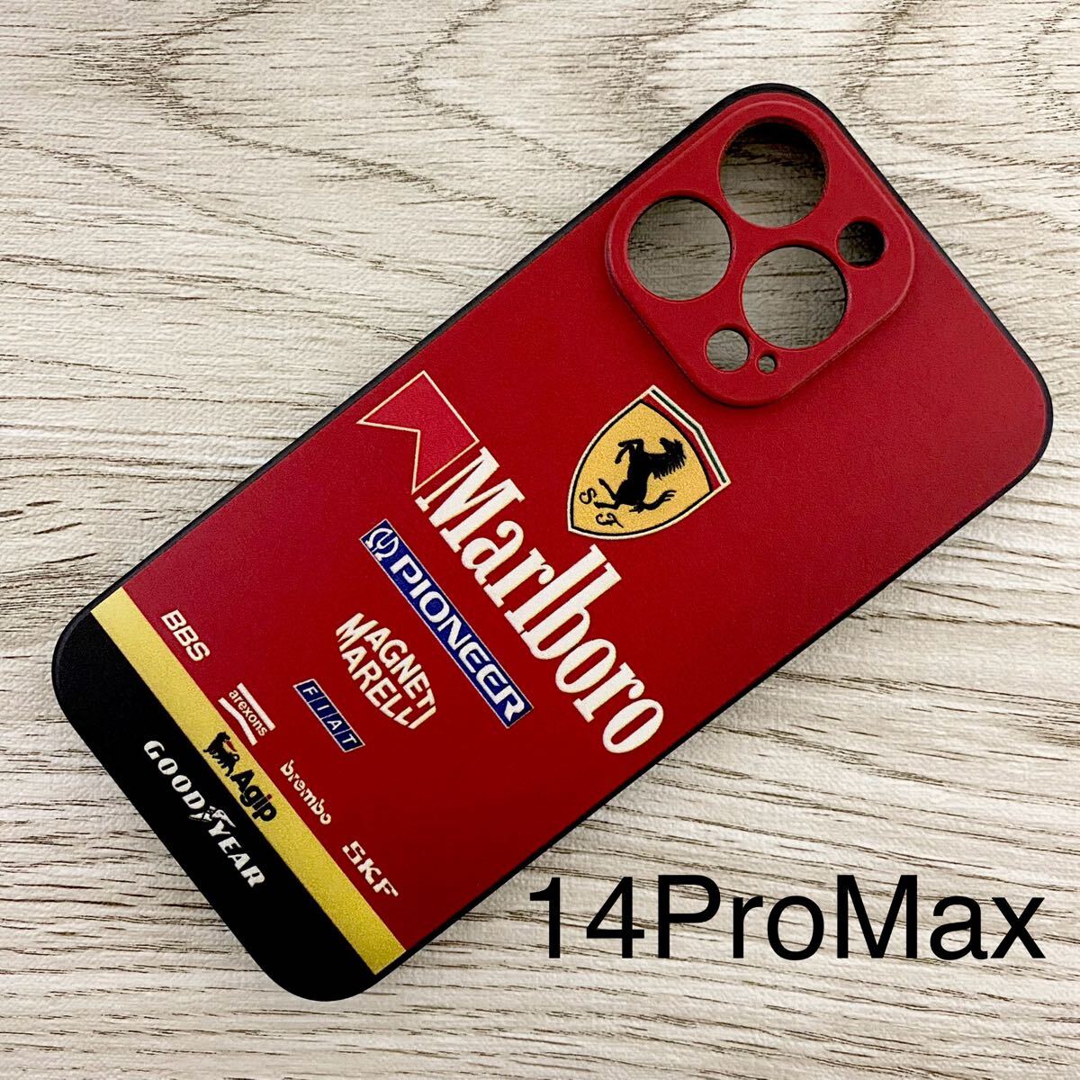マールボロ フェラーリ iPhone 14 Pro Max ケース F1 Ferrari マルボロ プロスト アレジ シューマッハ スマホ拍卖