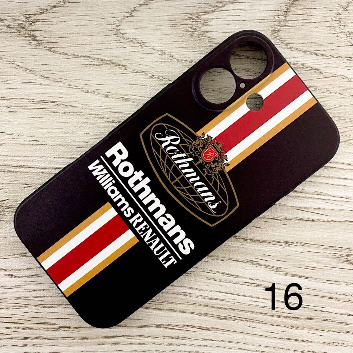 ロスマンズ ウィリアムズ ルノー iPhone 16 ケース F1 アイルトン・セナ マンセル ヒル クルサード ヴィルヌーヴ スマホ拍卖