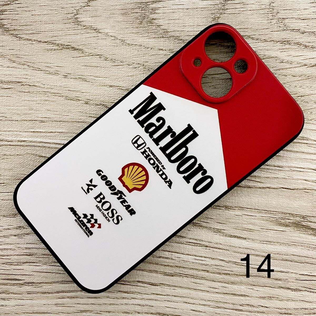 マールボロ マクラーレン ホンダ iPhone 14 ケース F1 McLaren Honda マルボロ アイルトン・セナ スマホ拍卖
