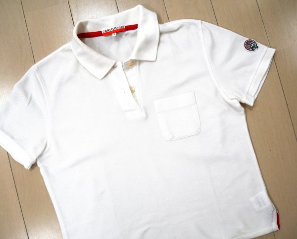 CASTELBAJAC カステルバジャック ★ ポロシャツ・シャツ ★ ホワイト・ロゴマーク入り拍卖