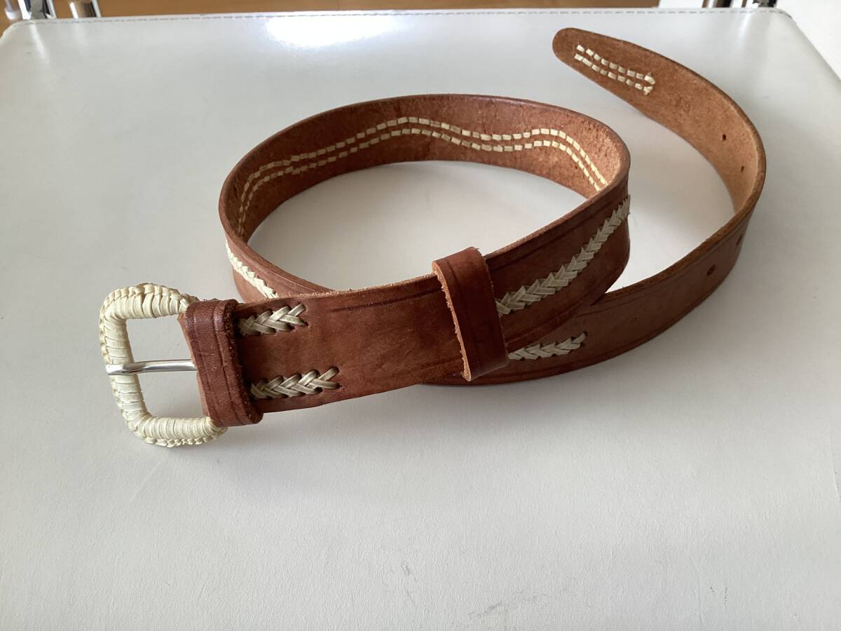 ★ウエスタンベルト  牛革ナチュラル 巾30㎜巾拍卖