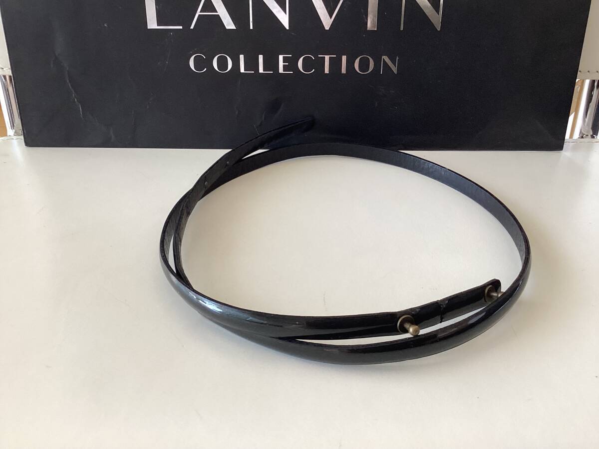 ★ランバンコレクション  牛革エナメルベルト 10㎜巾拍卖