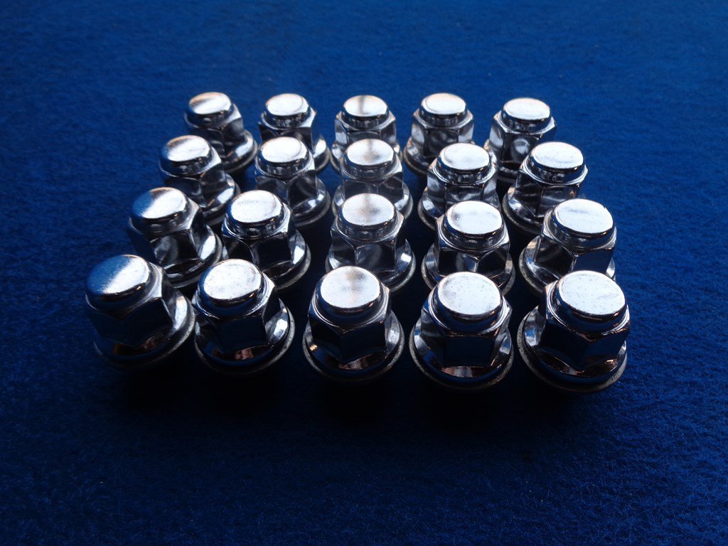 【送料込み】(No.A)★ トヨタ 純正 ★ アルミ ホイール 用 ナット ★ 20個 ★ M12×P1.5 21HEX ★ 袋 タイプ 平座面 ★ 全長 37mm ★拍卖