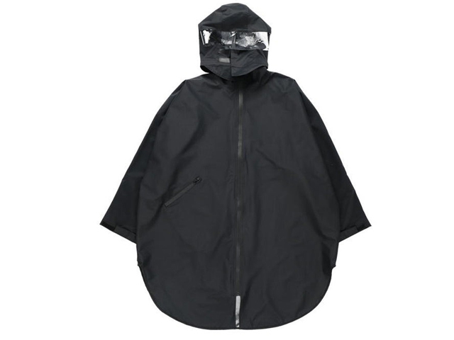Mサイズ■黒■4950円■RIDEZ 防水レインポンチョ フード回転式 大雨に耐えられる耐水圧10,000mm 汗で蒸れにくい透湿性拍卖