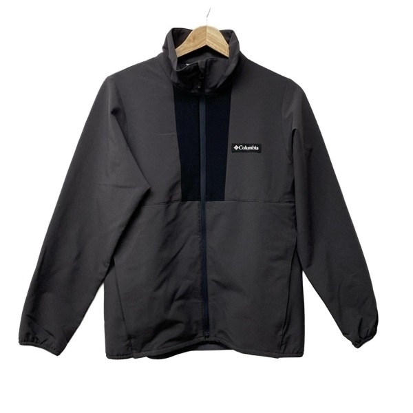 コロンビア columbia ブルゾン サイズS - ダークグレー×黒 ユニセックス 長袖/ワッペン/ジップアップ/春/秋 ジャケット拍卖