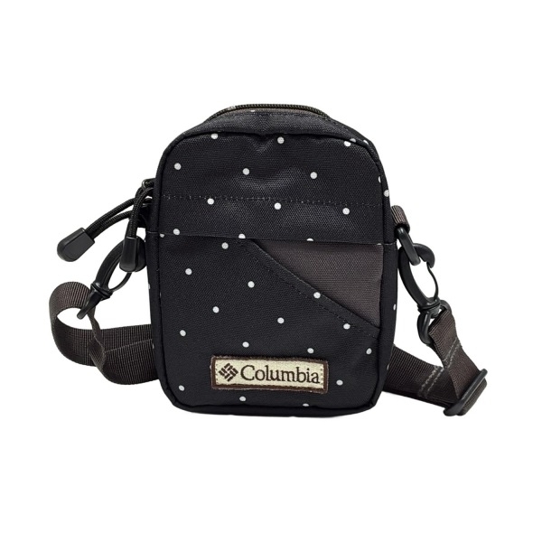 コロンビア columbia ショルダーバッグ - 黒×ダークブラウン×白 ドット柄/ミニバッグ 美品 バッグ拍卖