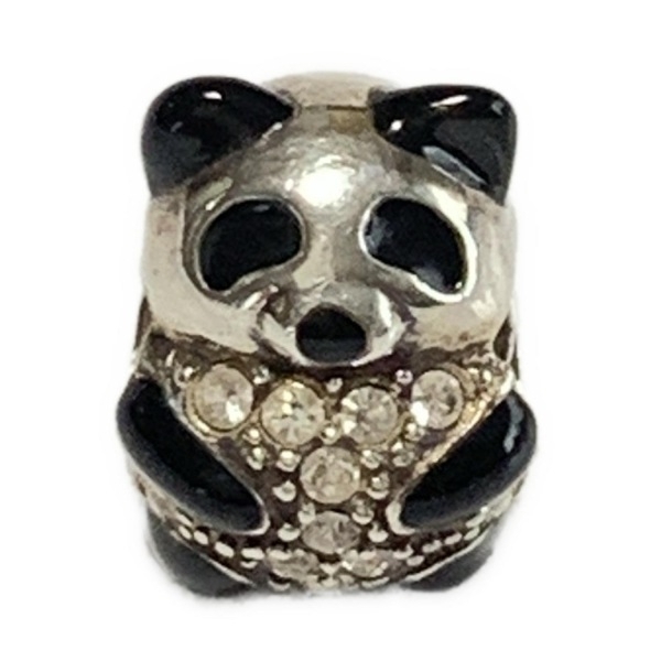 スワロフスキー SWAROVSKI アクセサリー - シルバー×黒×クリア チャーム/パンダ 美品 アクセサリー(他)拍卖