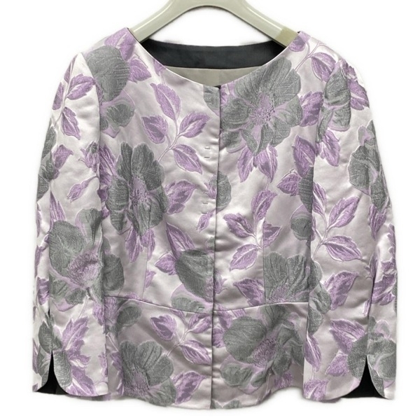 アルマーニコレッツォーニ ARMANICOLLEZIONI サイズ44 L - ライトパープル×パープル×グレー レディース 長袖/花柄/春/秋 美品 ジャケット拍卖