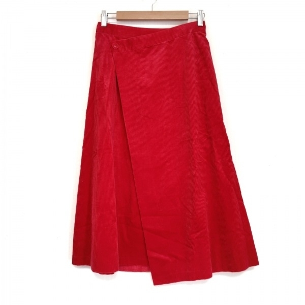 ダイアグラム Diagram GRACE CONTINENTAL 巻きスカート サイズ36 S - レッド レディース ロング/コーデュロイ 美品 ボトムス拍卖