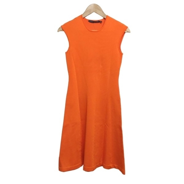 ラルフローレン RalphLauren サイズXS - オレンジ レディース クルーネック/ノースリーブ/ひざ丈/ニット 美品 ワンピース拍卖