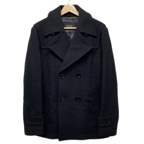 バーバリーブラックレーベル Burberry Black Label Pコート サイズL - 黒 メンズ 長袖/秋/冬 美品 コート拍卖