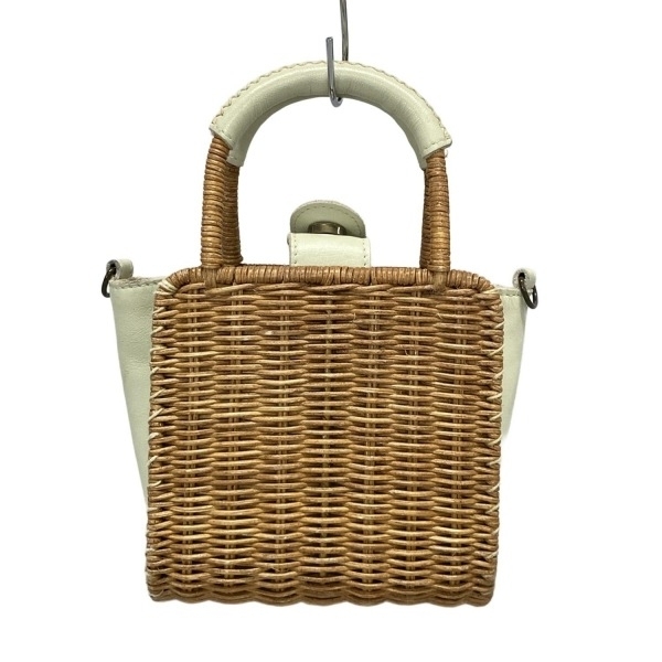 バグマティ TheBagmati トートバッグ - レザー ライトブラウン×アイボリー かごバッグ/ミニバッグ バッグ拍卖