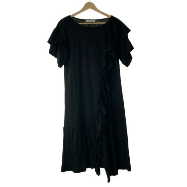 ツモリチサト TSUMORI CHISATO サイズ2 M - 黒 レディース クルーネック/半袖/ロング/フリル 美品 ワンピース拍卖